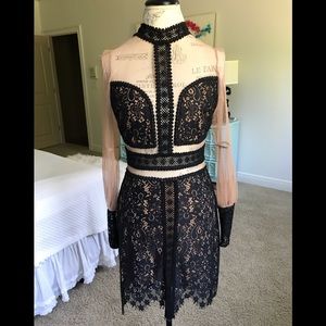 For Love and Lemons Black Lace Dress
